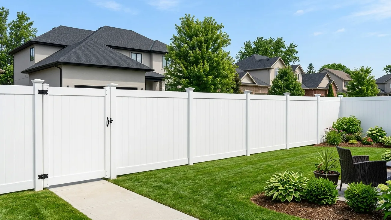 Vinyl and chain link fencing